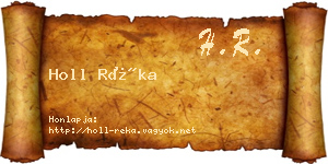 Holl Réka névjegykártya